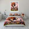 Lazy Giraffe Adorned With Flowers Duvet Cover Set With 3D Printing Design Soft Polyester Bedding Set All-Season Comfort