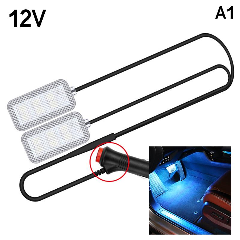 1 a 2/4 Luz de Neón para Coche Luz de Pie LED Retroiluminación Interior Encendedor de Cigarrillos Lámpara de Atmósfera USB Lámpara Decorativa para Coche
