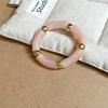 Acrylic Splicing Round Bangles for Women 2025 Retro Fashion Versatile Bracelet High-end Touch Hand Minimalist Men's Zircon Gift