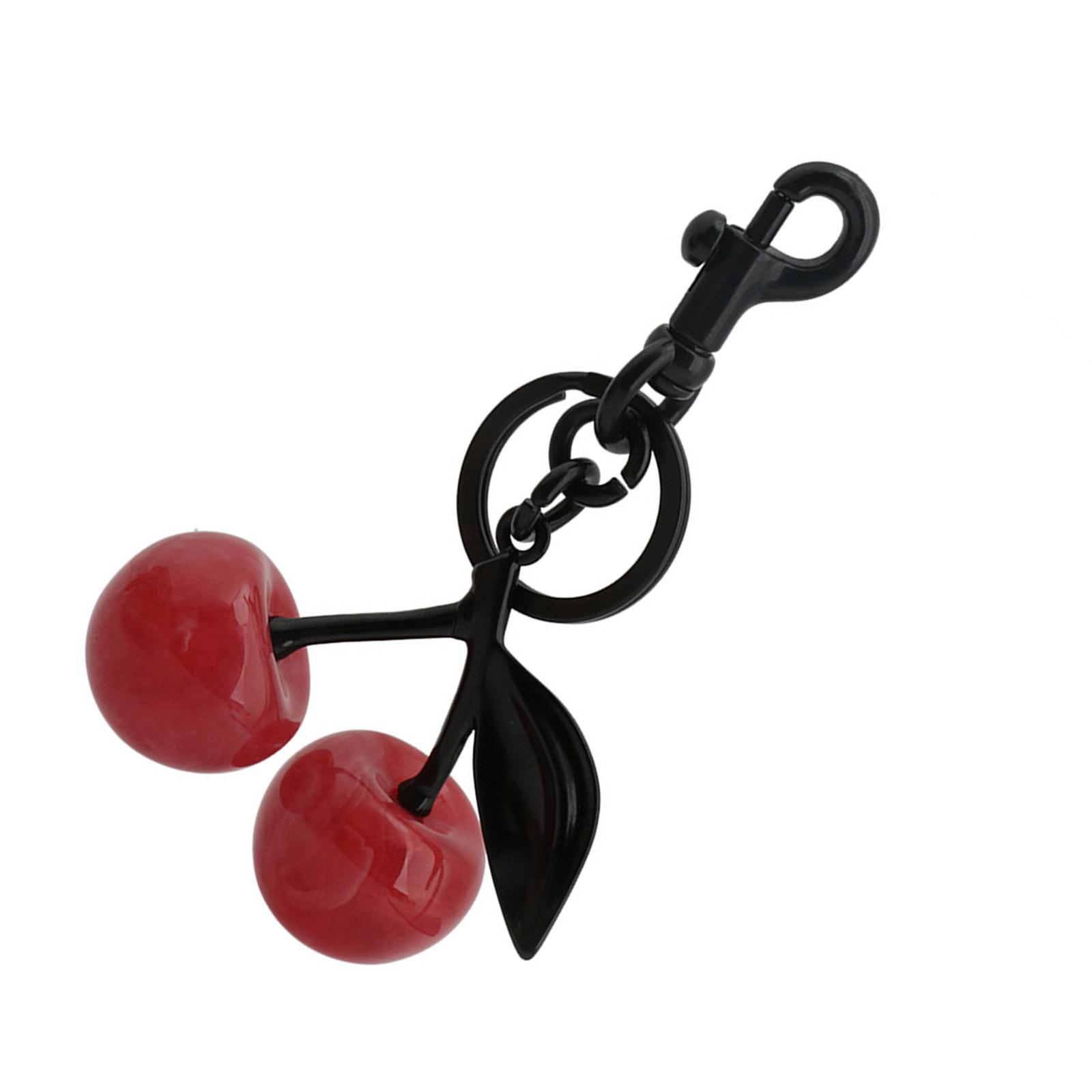 

Молодежный вишневый аксессуар Модный брелок Сплав Смола Текстура Вишневые брелки Подходят для вечеринки и повседневной одежды чёрный
