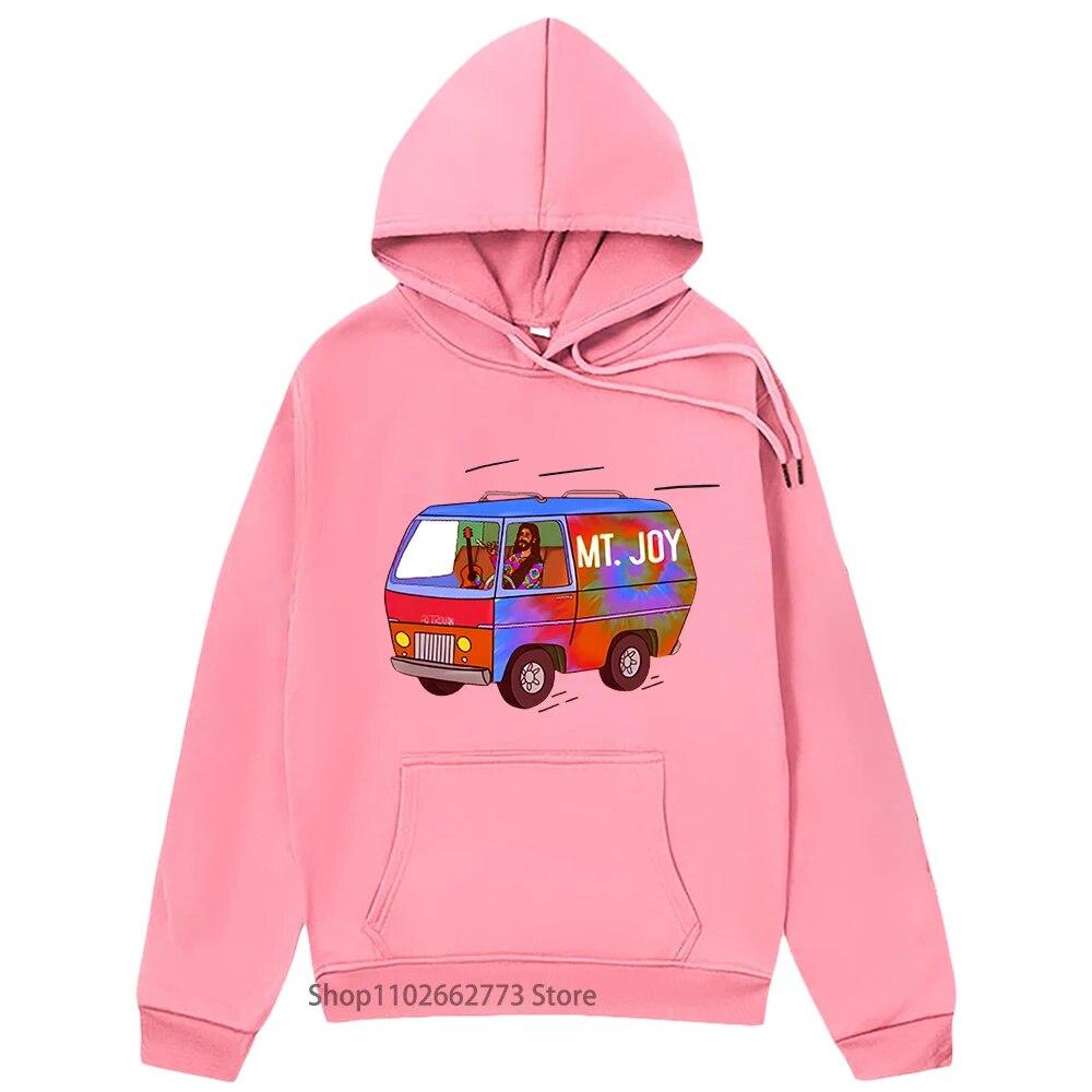 MttJoyy Hoodies Hippi Van Bus Sweatshirt Women/Men 90s Tops Fashion Clothing Harajuku Unisex Pullover Cartoon Y2k Clothes Unisex
