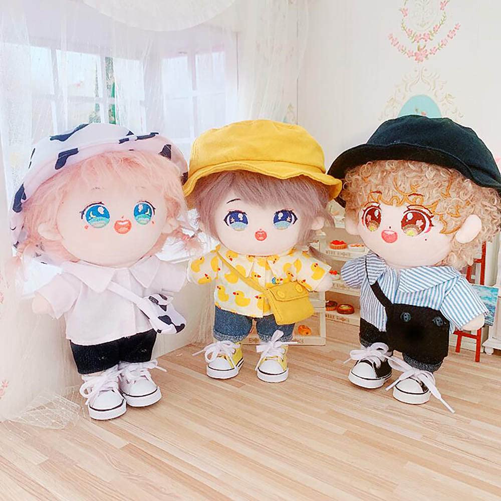 niannyyhouse Stuffed Animal Hat for 20cm Dolls - Fisherman's Hat - Cotton Doll Outfit (b-2)