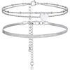 PROSTEEL Alla moda Design Manette/Testo Personalizzato Cavigliera da Donna, Cavigliera in Acciaio Inossidabile 316L, colore Argento/Oro/Nero,Basso