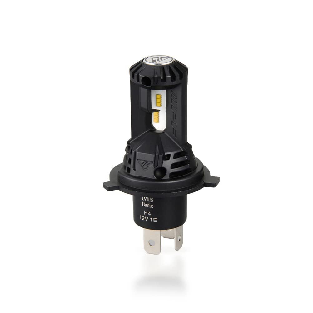 M's Basic by IPF Headlight, LED Bulb for Motorcycles, Smart Series, 4000K H4, Halogen