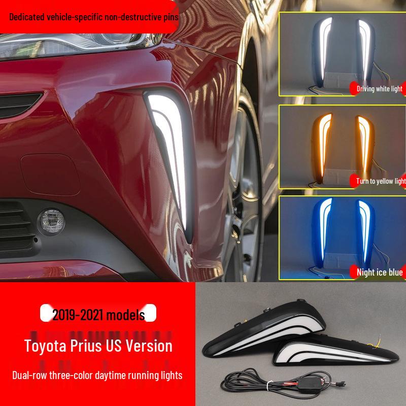 LED Front Fog Lights for 2019-2021 Toyota Prius 40 Series - Daytime Running Lights Modification