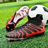 Atmungsaktive High-Top Profi-Futsal-Fußballschuhe mit Stollen und langen Stollen Kunstrasen-Trainingsschuhe