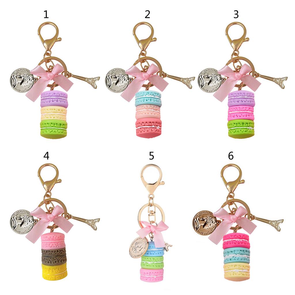 Macaron Schlüsselanhänger Legierung Mini Eiffelturm Anhänger Schlüsselring Zubehör Schmuck Geschenk