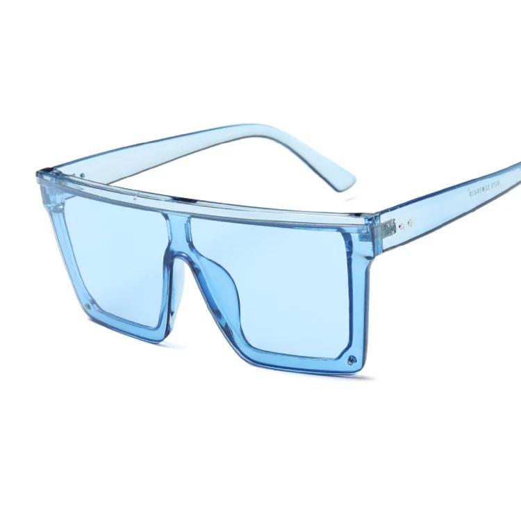 Fyrkantiga Solglasögon Dam Lyxig Vintage Märke Designer Solglasögon Kvinna Stor Ram Spegel Svart Silver Platt Topp Oculos De Sol