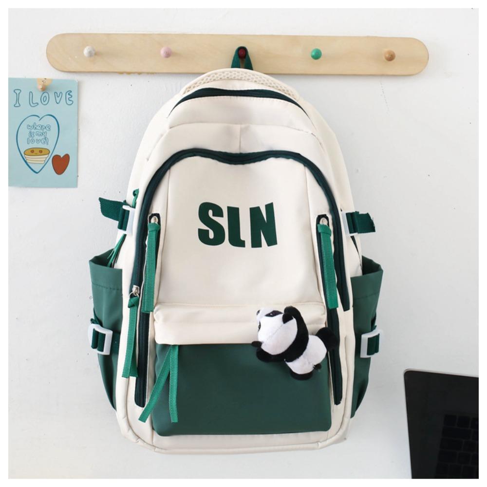 American retro college student ins backpack female, large capacity high school student junior high school student schoolbag computer backpack male
