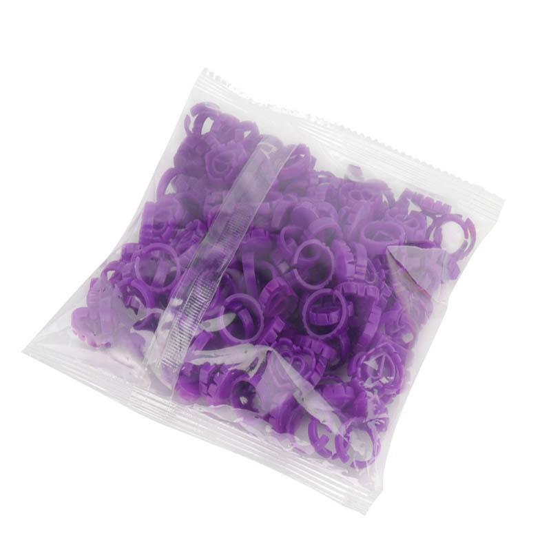 Heart-Shaped Eyelash Glue Ring Cups, 100-Pack - Eyelash Grafting & Embroidery Tools