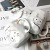 Cute Rabbit Mug Cartoon Mug Ceramic Cup Coffee Cup Milk Cup Water Cup Drinking Set