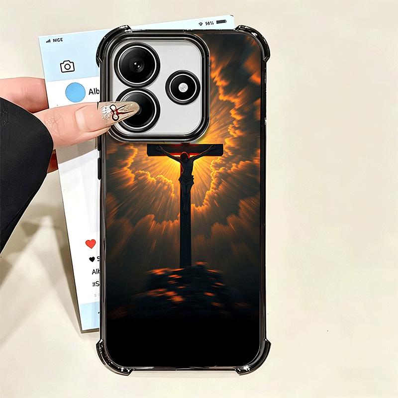 God Jesus Pray Cross Bible Plating Phone Case For Xiaomi Poco X5 X6 X7 X8 Pro Max F8 Ultra F7 M8 M7 M5S Redmi 15C 15 14C 13C 13