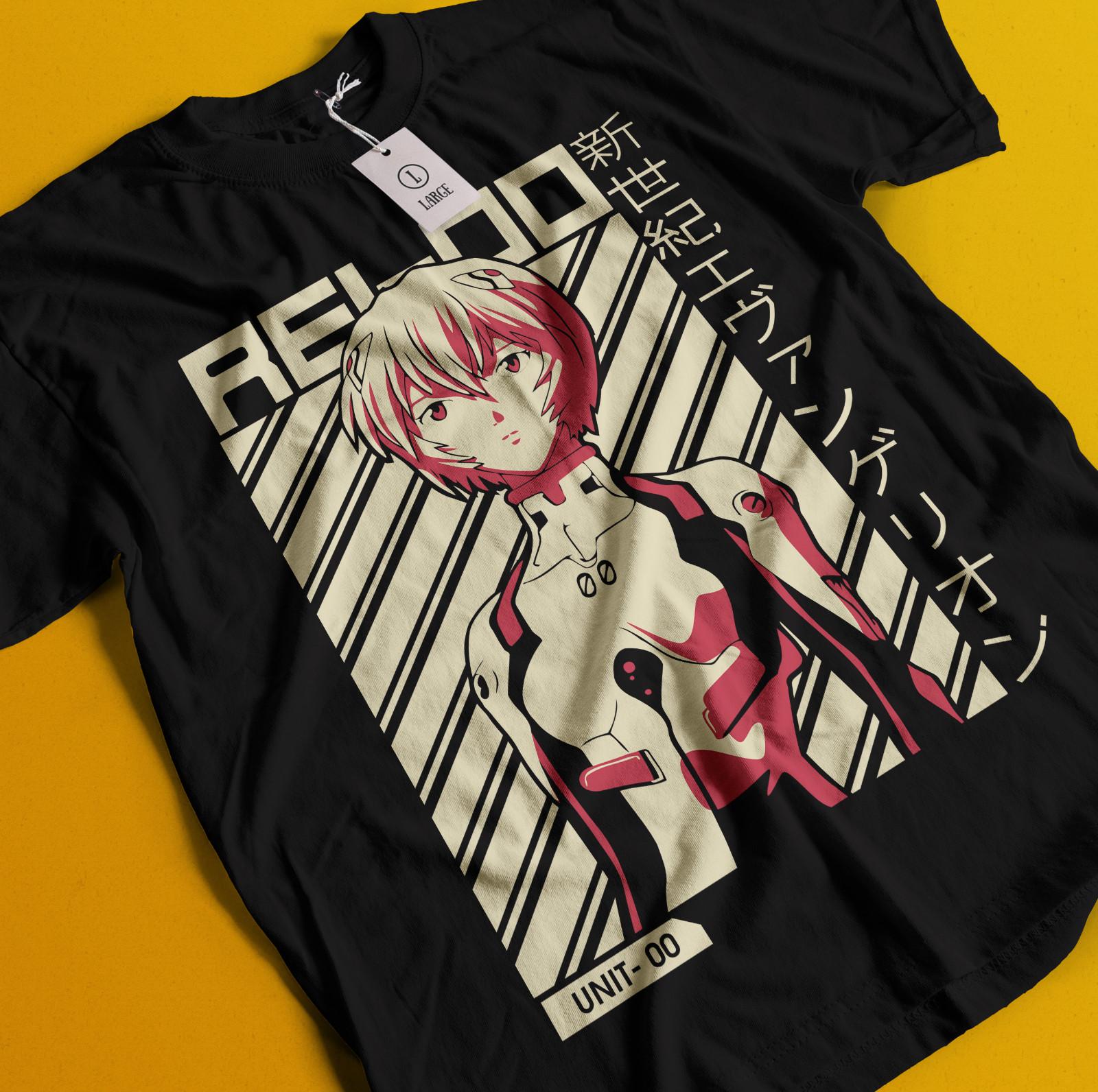 

Neon Genesis Evangelion T-Shirt Mens Womens Tees Top Ayanami Tshirt Eva Shirt Asuka Tee Mari Misato 2XL
