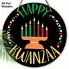 Happy Kwanzaa Simple Wooden Sign - Classic Round Sign for Front Door, Wall Hanging Decor - Ideal Kwanzaa Decoration