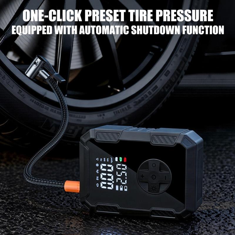 Powerful Portable Air Compressor Pump Digital Tire Inflator For Car Tires Bikes Balls With LCD Display And Type C Charging
