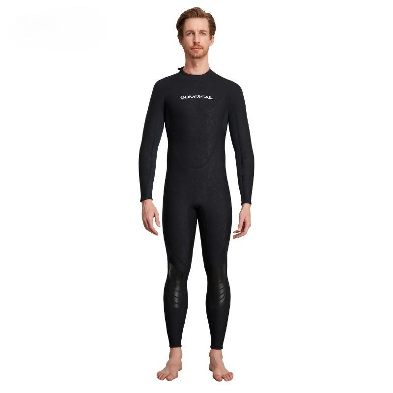 Diving Suit 1.5MM Thermal One-piece Long-sleeved Snorkeling Suit Wetsuit Women Scuba Diving Surf Changing Robe Traje Surf S чёрный