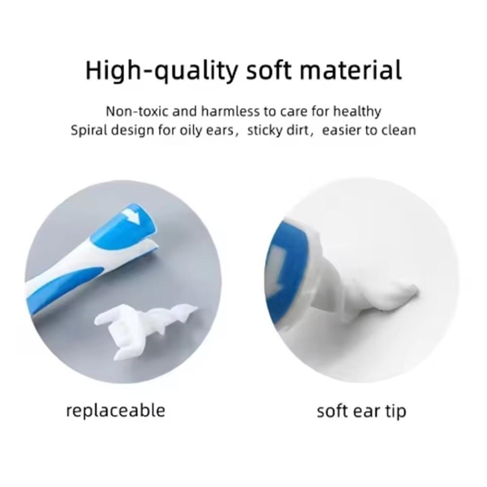 Soft Spiral Ear Cleaner 360° Rotary Ear Wax Remover Tool Ear Spoon Ear Wax Earpick  For Adults/Kids