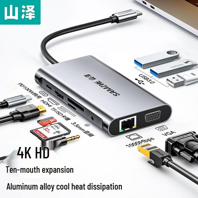 Shanze 10-in-1 USB-C Multiport Docking Station