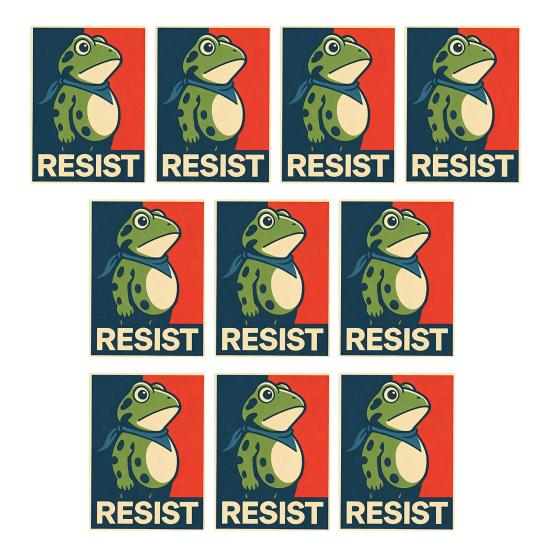 1/5/10/20/50/100Pcs Resist Frog Sticker Waterproof PVC Frog Meme Sticker Cell Phone Laptop Computer Helmet Water Bottle Decorative Animal Decal