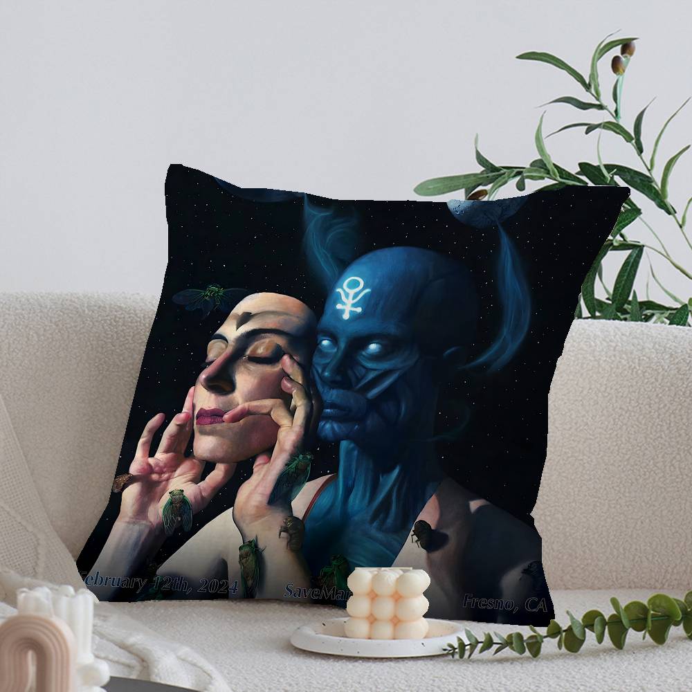 1Pc Veteran Rock Band T-Tool Cushion Cover Car Throw Pillow Case For Sofa Car Christmas Gift 40X40Cm 45X45Cm