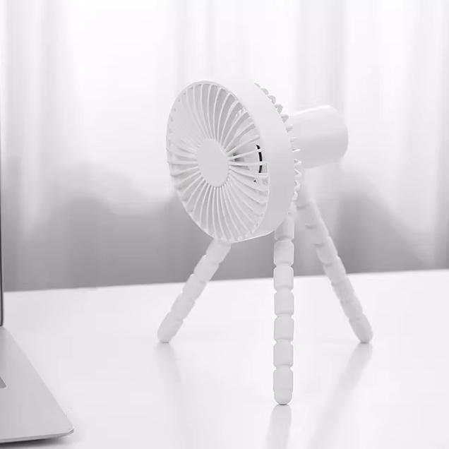 Intelligent Home Appliances Clip Tripod Fan With Type-C Charging Port 1800mAh Handheld Stroller Air Coolers Portable Desktop Fan