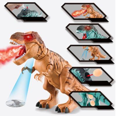 Electric Dinosaur Figures Intelligent Music Light Walking Spray Animals Model Kid Novelty Gift Toys