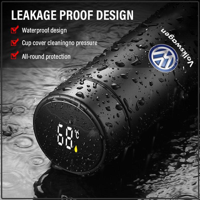 500ml Portable Car Smart Thermos Bottle Temperature Display Cup Coffee Cup For Volkswagen Golf-6 7 4 5 POLO Passat B5 B6 B7 T4 T5 Tiguan Jetta Gol