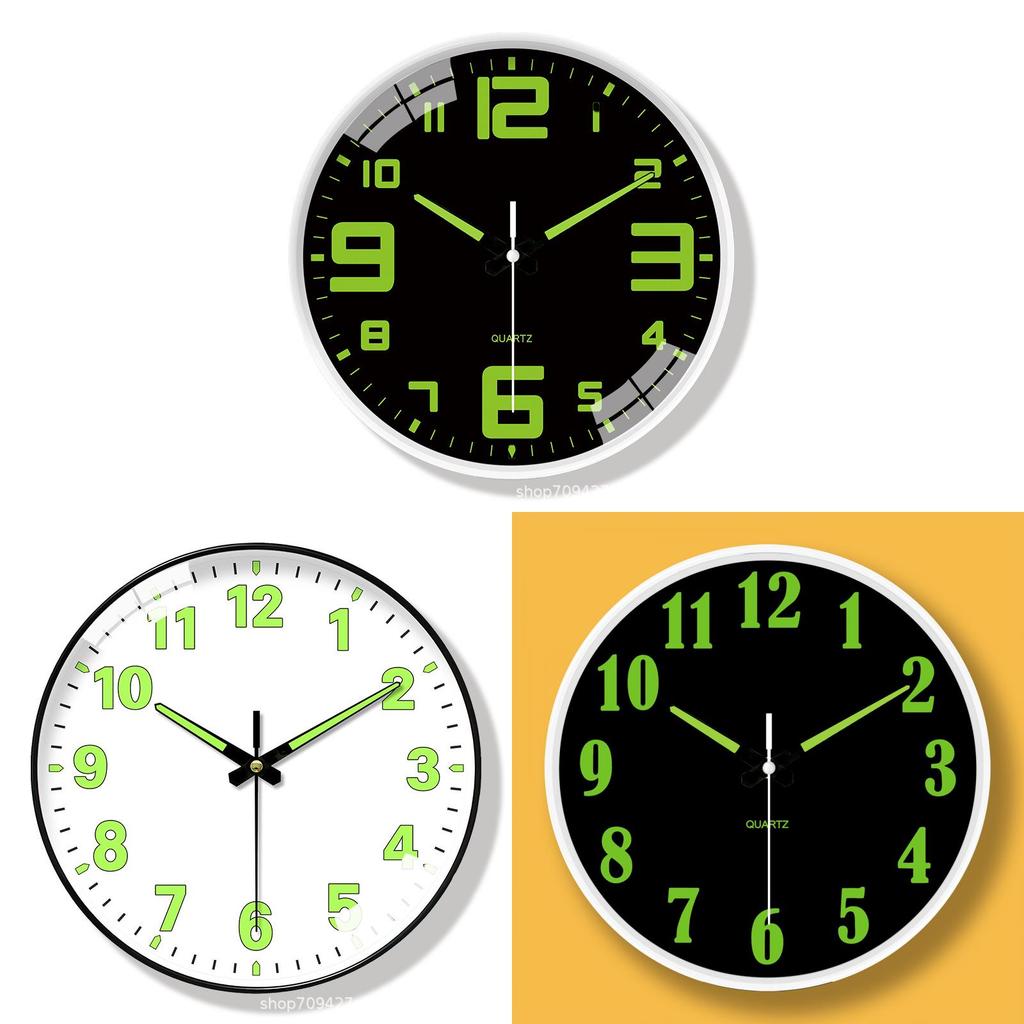 Minimalist Quartz Wall Clock With Luminous Hands For Bedroom Use