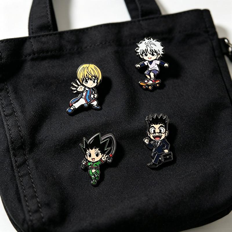 Hot New cute animation anime film and television peripheral cartoon full-time hunter cute character brooch zinc alloy badge gift