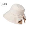 Breathable Sun Hat Women Summer Hat, Back Bowknot Fisherman Wide Brim UV Protection Casual Bucket for Outdoor Travel Hiking Fishing Beach Use