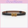 Leather Womens Slim Waist Belt With Adjustable Buckle For Dresses And Coats