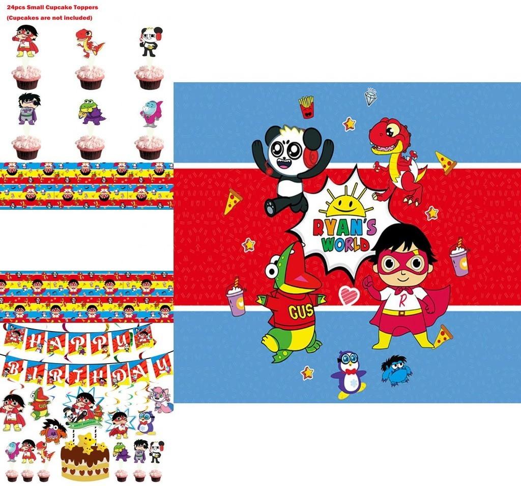 Decoration Ryans Party Tableware Paper Plate Banners Kids Birthday