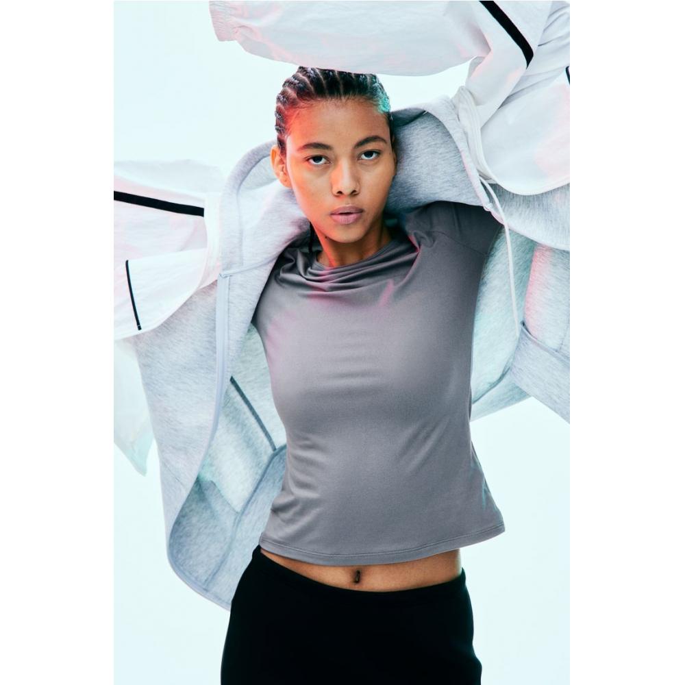 

Топ из джерси HM с вырезом «лодочкой», темно-серый