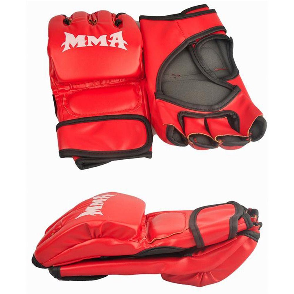 1 Paar Professionelle Boxhandschuhe Halbfinger Kickboxhandschuhe für Erwachsene Sanda Boxen UFC Training