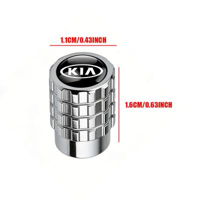 4PCS 3D Aluminum Car Wheel Tire Valve Caps Dust Stem Cover Badge for Sportage Rio Xceed Picanto Sonet Cerato Optima Soul EV6