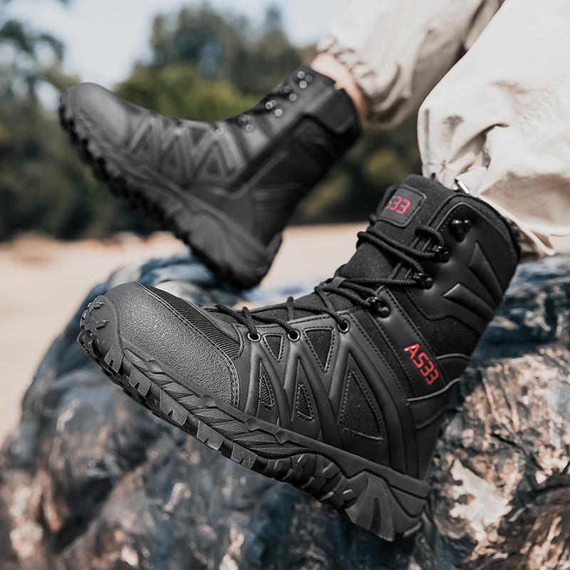 Outdoor Hiking Shoes Men Anti-slip Comfortable High-top Shoes Men Wear-resistant Soft Breathable Casual Sneakers Shoes Men