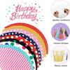 11Pcs/Set Fashion DIY Happy Birthday Party Hats Handmade Dot Birthday Hat Cap Crown for Birthday Party Photo Props