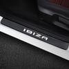 4PCS Car Door Sill Stickers For Seat Ibiza 6j 6l 6f 6k Mk2 Tuning Auto Accessories Scuff Plate Protector Carbon Fiber Decals