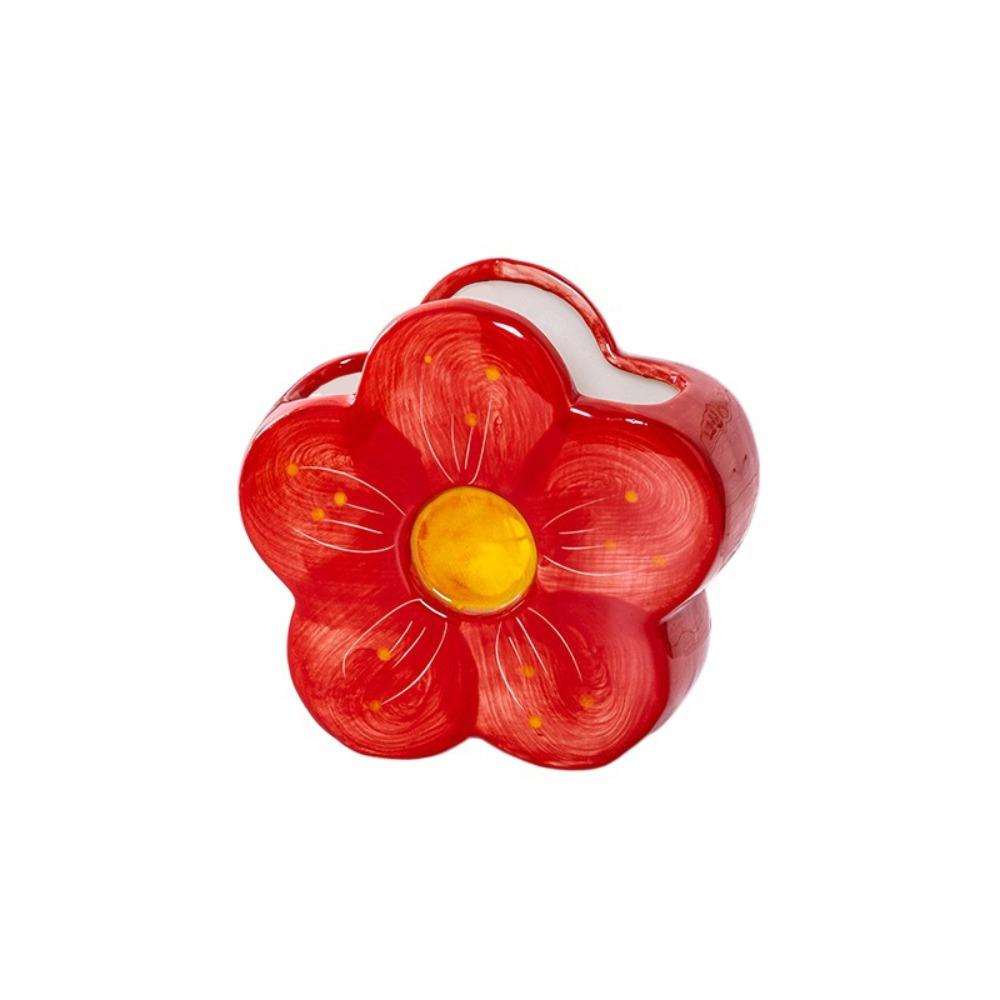 

Подставка для кистей для макияжа Контейнер для ручек Многофункциональная емкость для хранения Домашнее украшение красный