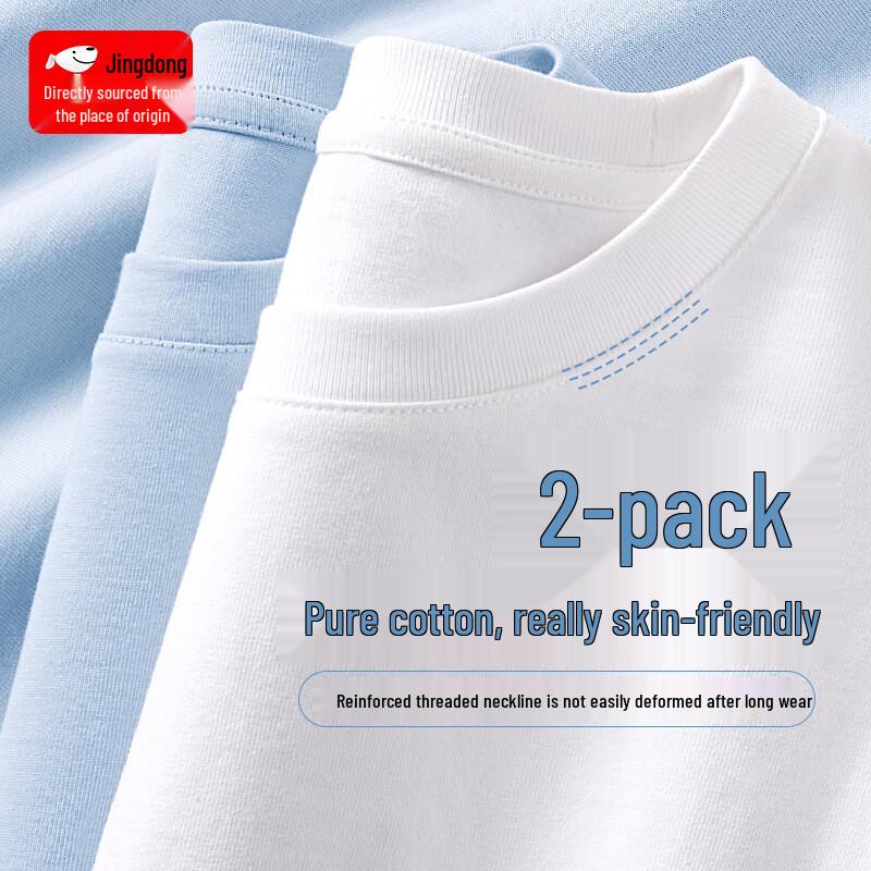 

CHUJI Men s 2-Pack Heavyweight Pure Cotton Short Sleeve T-Shirt 2XL