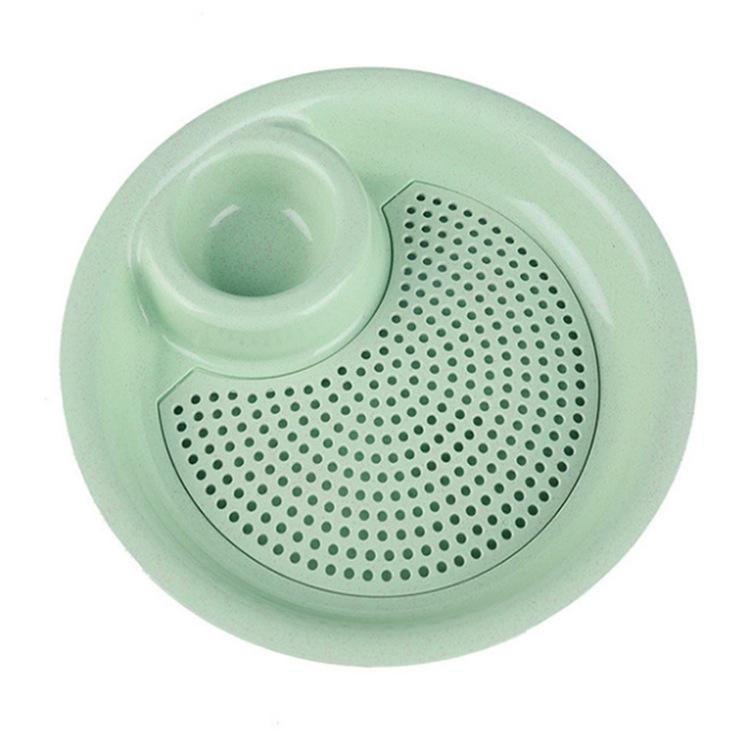 Creative Wheat Straw Double Layer Draining Dumpling Plate for Food