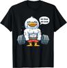 2025 Men's Fashion Gaga Duck Gym Style Print 100% Pure Cotton Short-sleeved T-shirt Streetwear