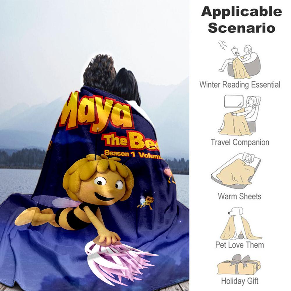 Maya Bee Blanket, High quality Comfortable for All Seasons, Home Decor, Warmth and Comfort
