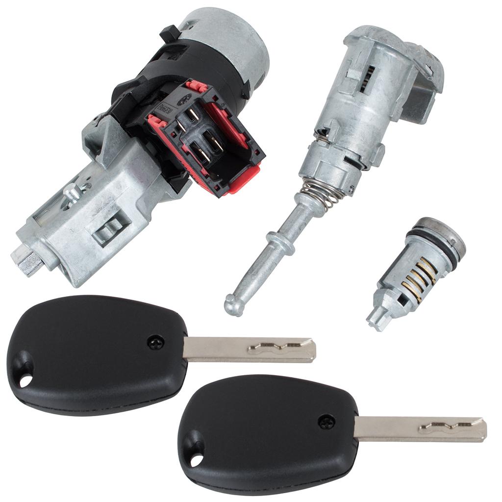 Opel Movano B 2010- Ignition Switch + Door Lock Insert + Fuel Filler Cap Lock Insert 3 Pcs. KPL
