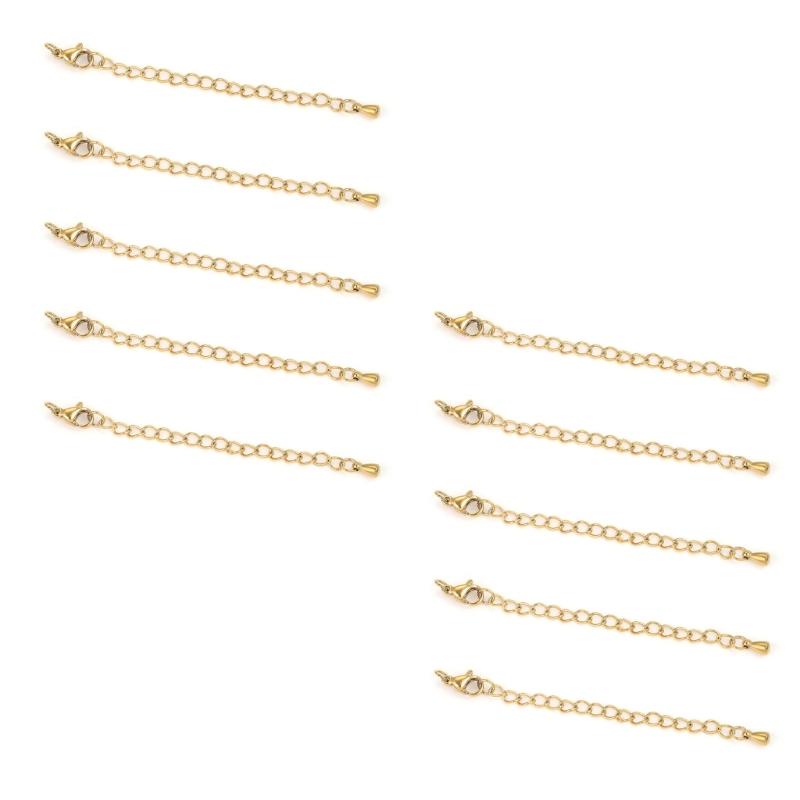 Elegante Schwanzkettenverlängerung, 5 cm, Edelstahl-Schwanzkette für Halskettenverlängerungen, Armbandverlängerungskette