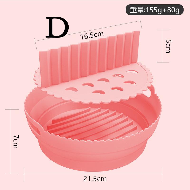 Silicone Air Fryers Oven Baking Tray Pizza Fried Chicken Airfryer Silicone Basket Reusable Airfryer Pan Liner Accessories