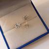 S925 Sterling Silver 0.5-2 Carat Moissanite Six-Claw Earrings Fashion Trendy Temperament Design Light Luxury Senior Lady