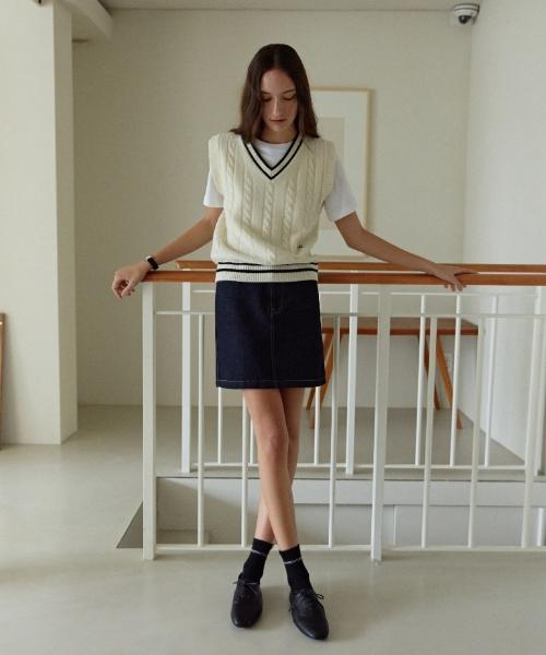 Depound Denim Mini Skirt [Indigo]