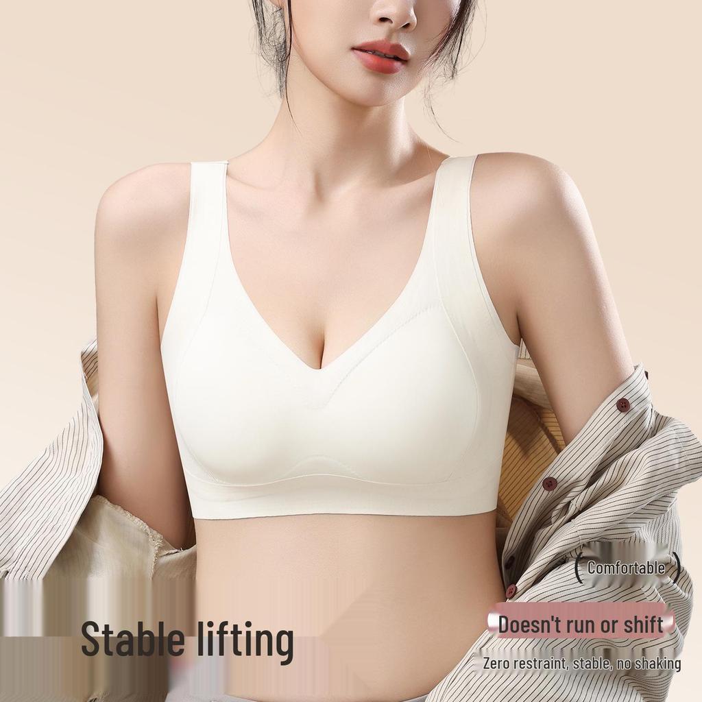Women's Wire-Free Push-Up Bra: Seamless, Shockproof, Vest-Style for Small Breasts