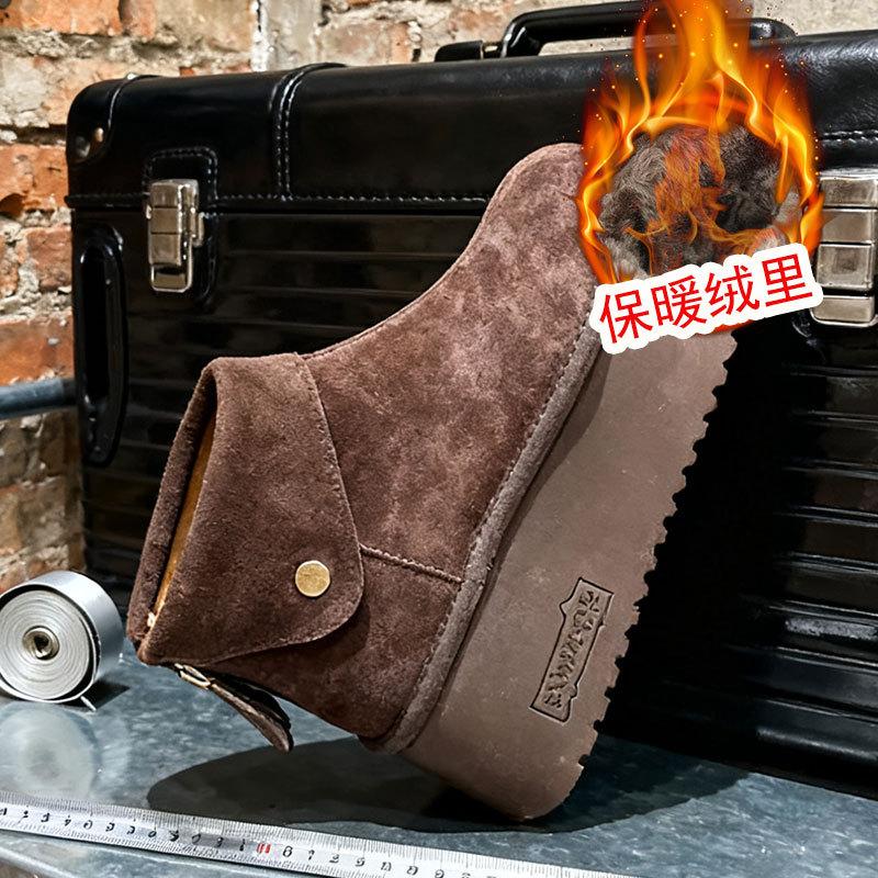 

ботинки на толстой подошве, женская обувь 2025 осень-зима, новая обувь-хлеб, увеличивающие рост, матовая кожа, короткие ботинки 40 темно-коричневого